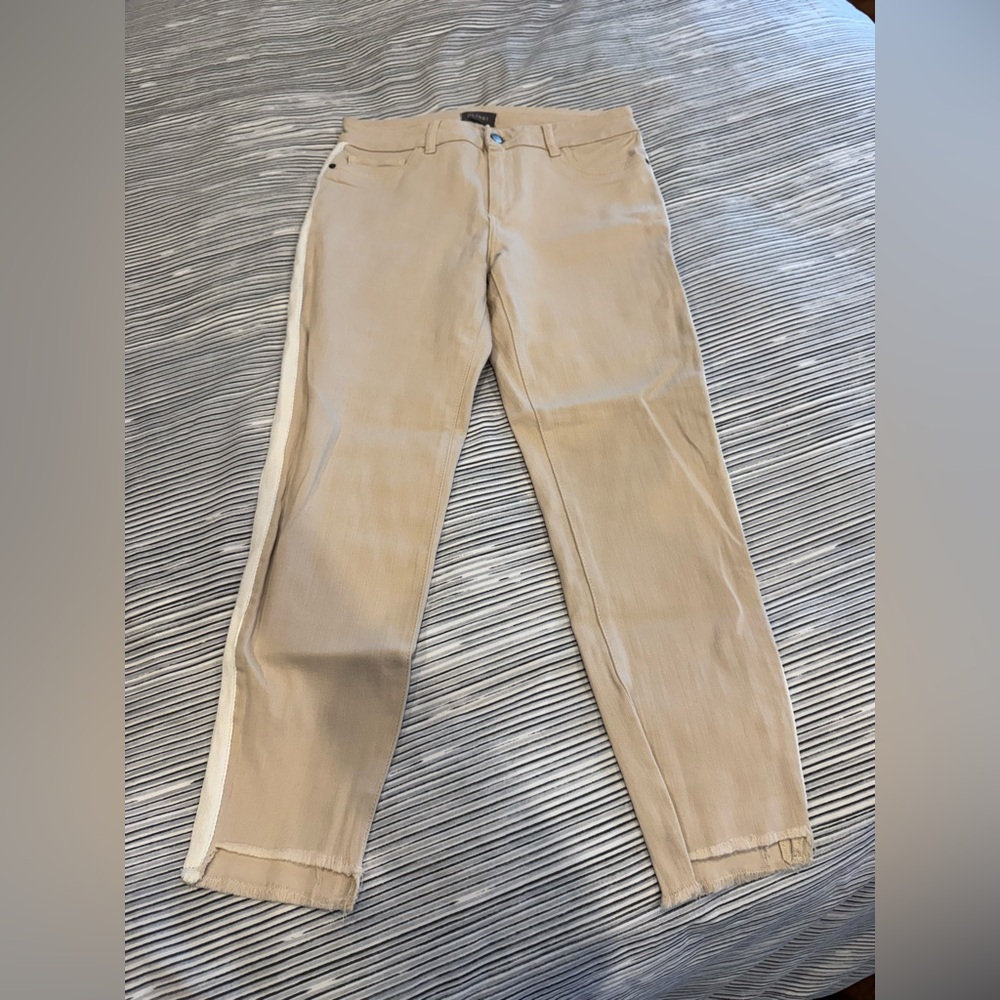 DL1961Beige Women's Mid-Rise Instasculpt Skinny Jeans